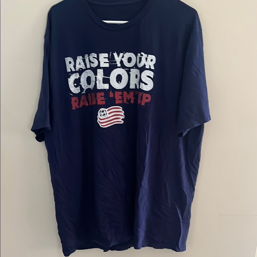 Navy Graphic T-Shirt with Patriotic Design